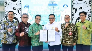 Ketua Komisi A DPRD Kabupaten Bandung, H. Uus Haerudin Firdaus, S.H.I. menghadiri Penandatanganan Nota Kesepakatan dan Rencana Kerja pada Kamis, 10 September 2026.